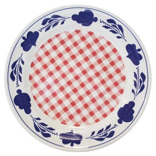 Boerenbont Plate - Checkered Red - Dinner (25.5cm) (no longer in production)