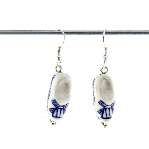 Delft Blue Earring - Dangling Clog