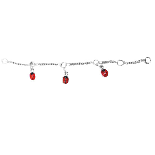 Ladybug Bracelet - Dangling (Fine Chain) 13-15cm