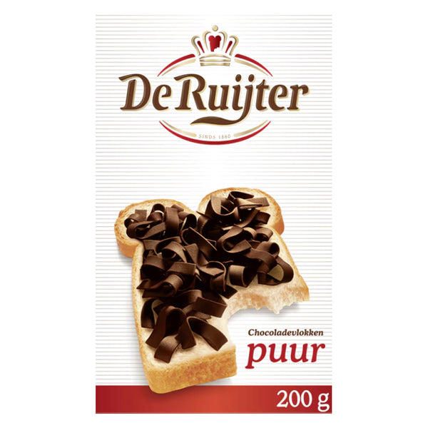 DeRuijter Pure Chocolate Flakes - 200g