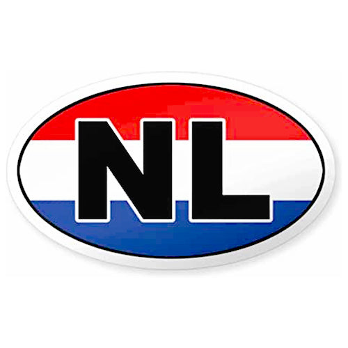 Sticker - Oval (NL w/ FLag in Background)