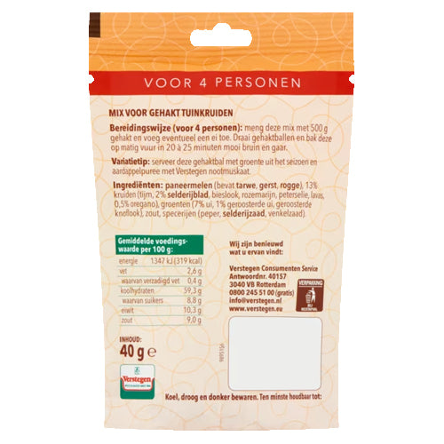 Verstegen Ground Beef (Gehakt) Herb Spice Mix - 40g