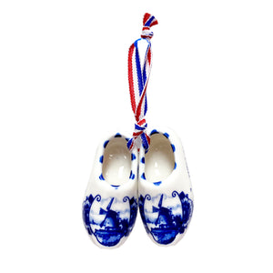 Clogs - Heinen Delft Blue with Ribbon (4cm)