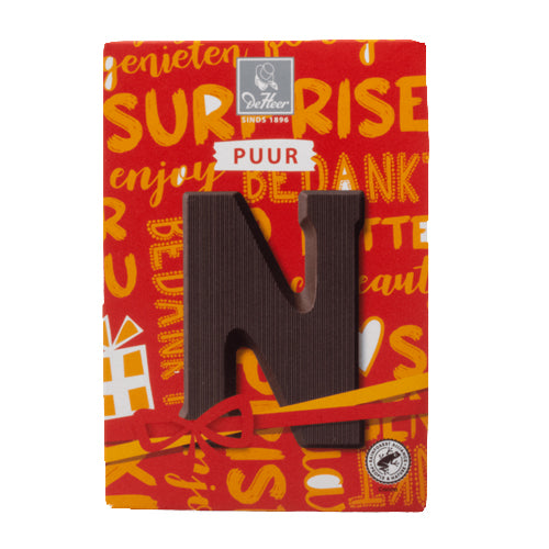 DeHeer Chocolate Letter 'N' Pure - 65gr.