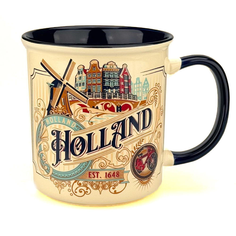 Mug - Vintage Holland Cream/Blue