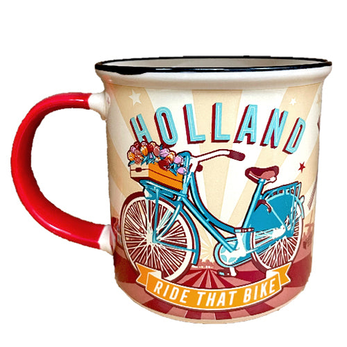 Mug - Vintage Holland Tulips/Bike