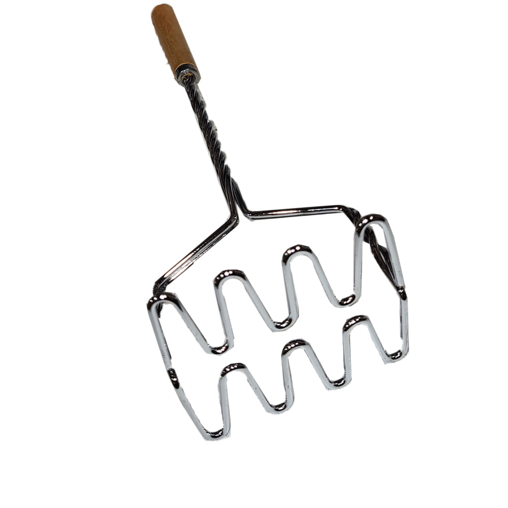 Potato Masher - Wooden Handle 34cm