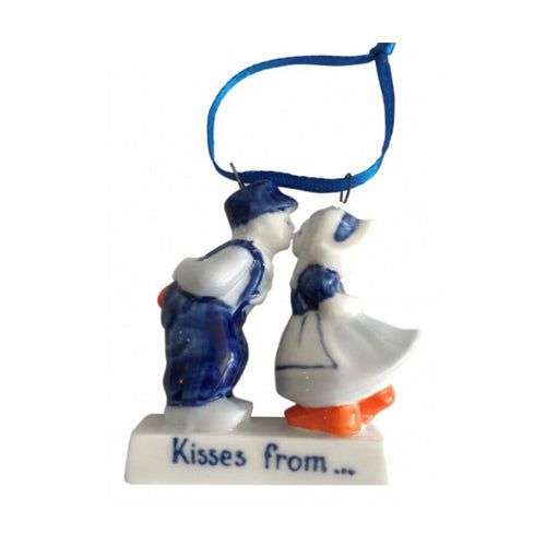 Ornament - Heinen Delft Blue Kissing Couple (6cm)