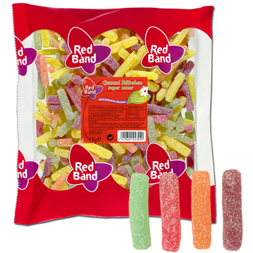 Red Band Sour Citric Sticks - 1kg.