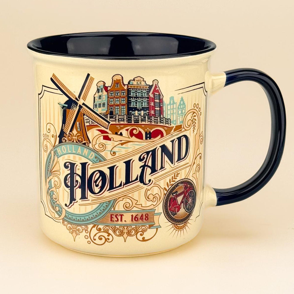Mug - Vintage Holland Cream/Blue