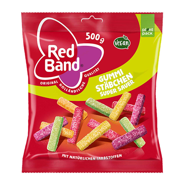 Red Band Sour Citric Sticks - 500g