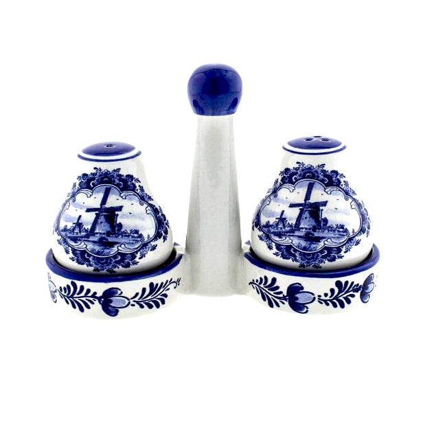 S&P Shakers - Heinen Delft Blue Windmill Scene in Holder