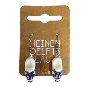 Delft Blue Earring - Dangling Clog