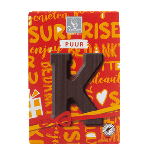 DeHeer Chocolate Letter 'K' Pure - 65gr.