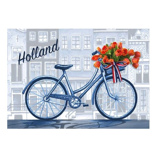 Greeting Card - Heinen Delft Blue with Bike