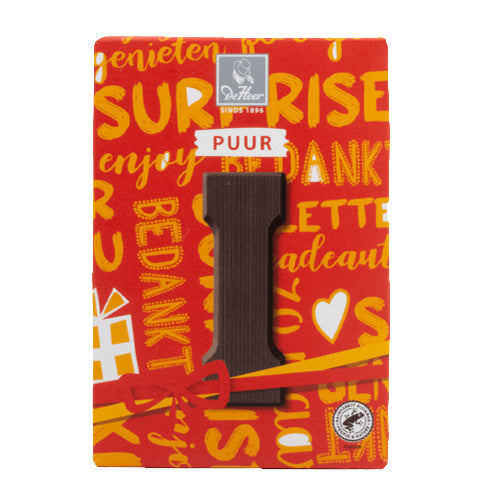 DeHeer Chocolate Letter 'I' Pure - 65gr.