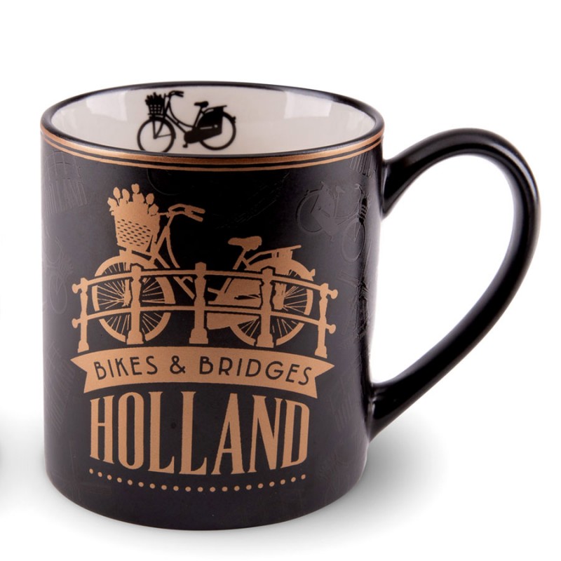 Mug - Gold on Black Holland