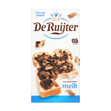 DeRuijter Milk Chocolate Flakes - 200g