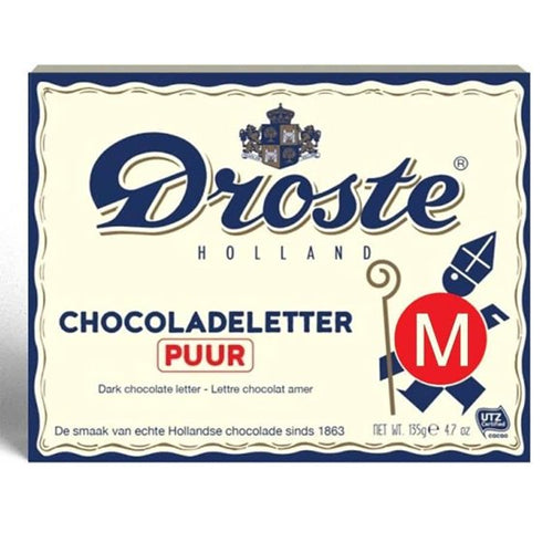 Droste Chocolate Letter 'M' Pure - 135gr.