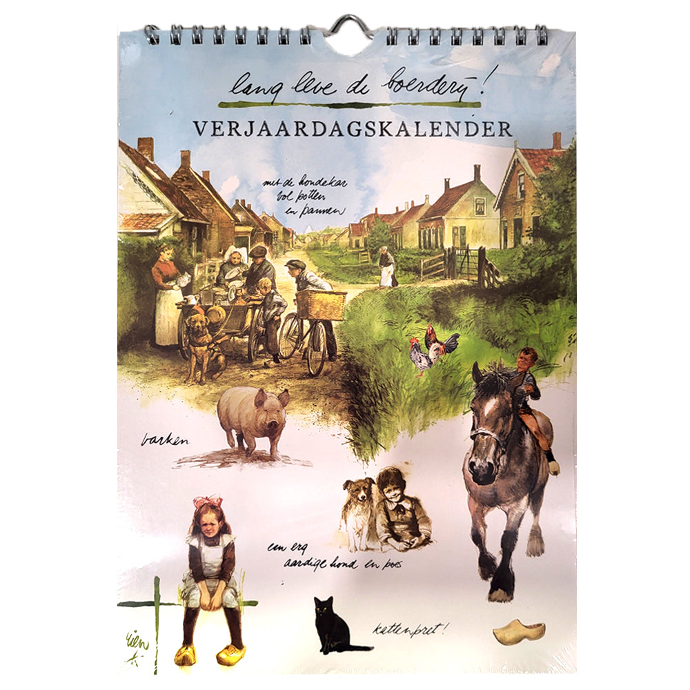 Birthday Calendar - Rien Poortvliet (Farm Life) 18x25cm