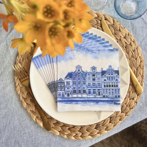 Paper Napkins - Heinen Delft Blue Canal Houses (20)