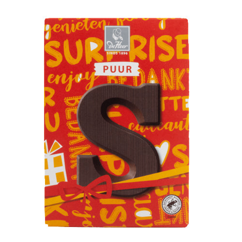 DeHeer Chocolate Letter 'S' Pure - 65gr.