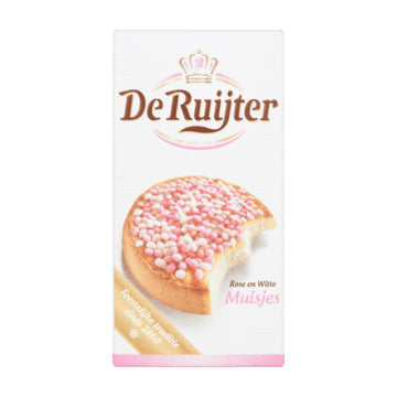 DeRuijter Pink/White Muisjes - 330g
