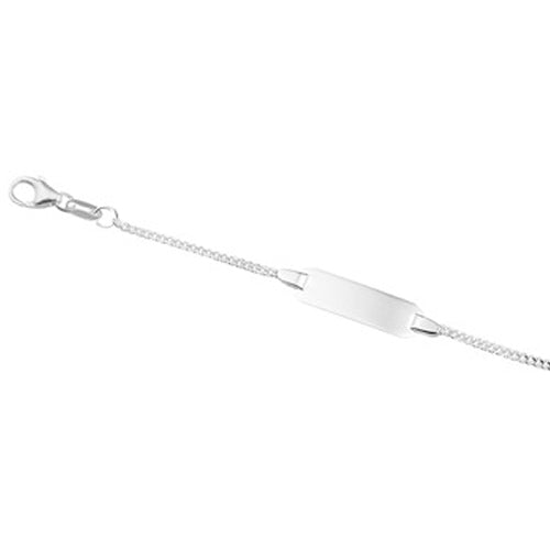 Baby Bracelet - Silver w/ Plain Plate(6mm) 9-11cm