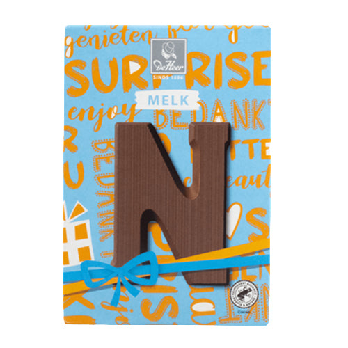 DeHeer Chocolate Letter 'N' Milk - 65gr.