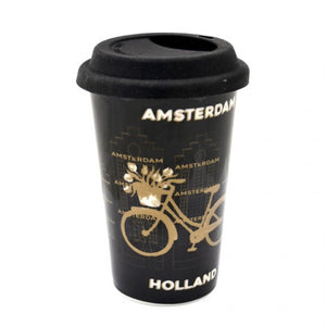 Travel Mug - Amsterdam/Holland Black & Gold