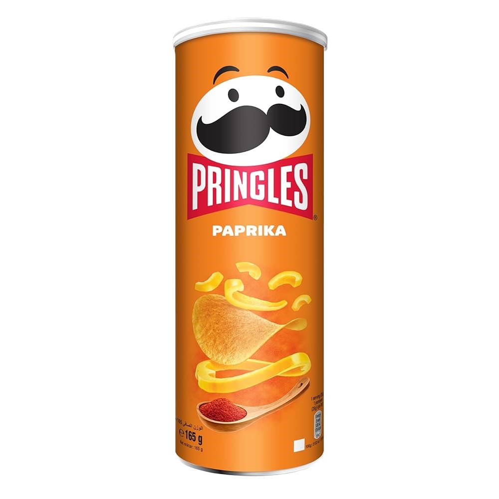 Pringles Paprika Chips Large Tube - 165g