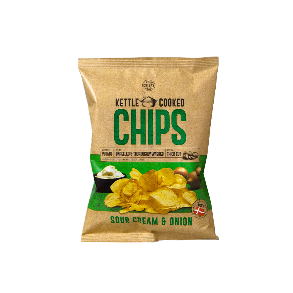 Crispy Kettle Cooked Chips (Sour Cream & Onion) - 150g