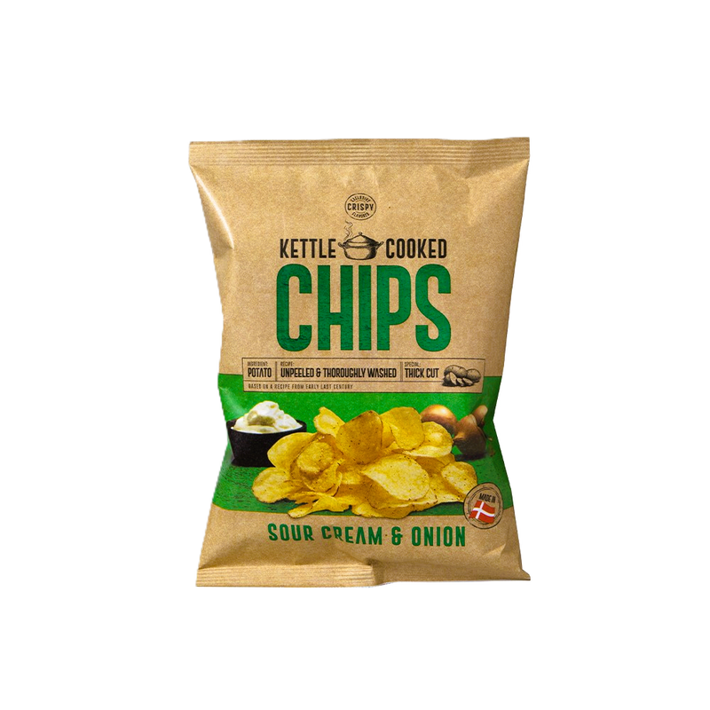 Crispy Kettle Cooked Chips (Sour Cream & Onion) - 150g