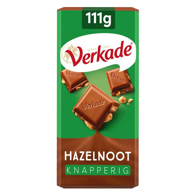 Verkade Chocolate Bar Milk/Hazelnut - 111gr.