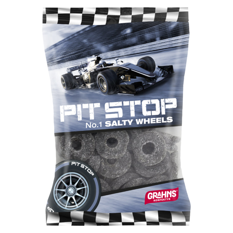 Grahn's Pit Stop Salty Wheels Licorice - 1kg