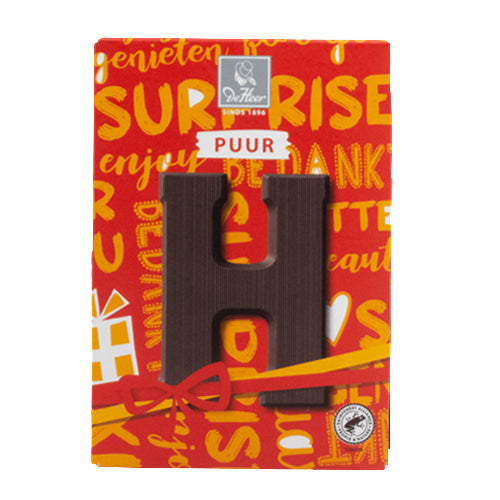 DeHeer Chocolate Letter 'H' Pure - 65gr.