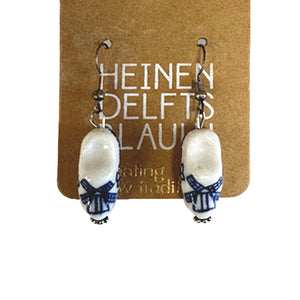 Delft Blue Earring - Dangling Clog