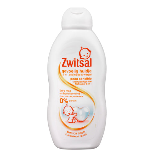 Zwitsal Baby 2-in-1 Shampoo/Wash Gel for Sensitive Skin - 200ml
