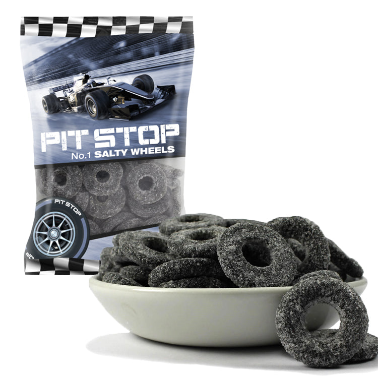 Grahn's Pit Stop Salty Wheels Licorice - 1kg