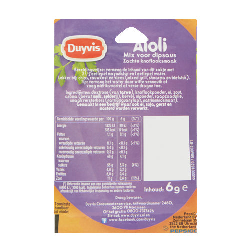 Lays (Duyvis) Aioli Dip Mix - 6g