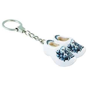 Keychain - Pair Wooden Shoes (Delft Blue) 4cm