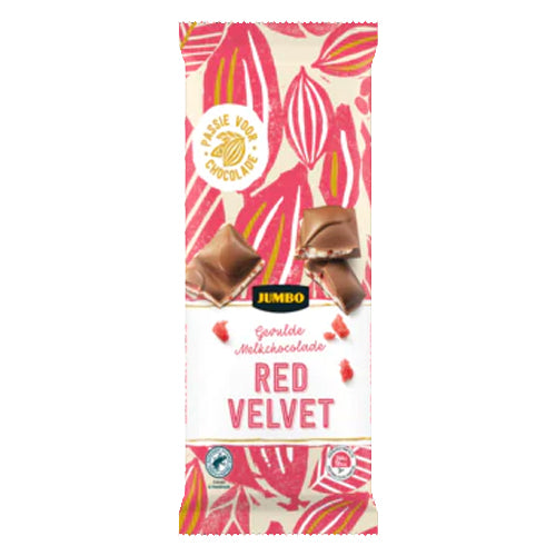 Jumbo Red Velvet Milk Chocolate Bar - 190g.