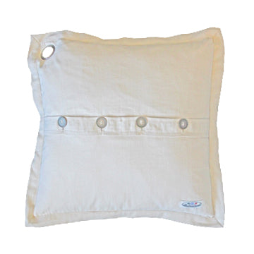 Boerenbont Pillow Cover - Ecru Plain with Buttons (50x50cm)