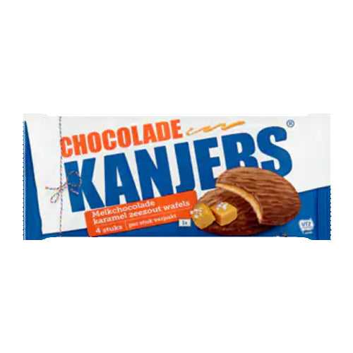 Kanjers Chocolate Caramel Syrup Waffles (Stroopwafels) (4 Pack) - 180g