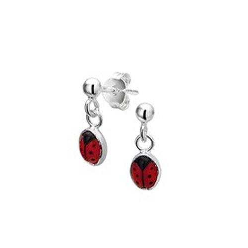 Ladybug Earrings - Dangling (Plain Small Bug)