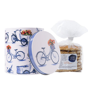 Stroopwafel Tin - Heinen Delft Blue Bicycles