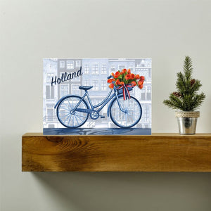 Greeting Card - Heinen Delft Blue with Bike