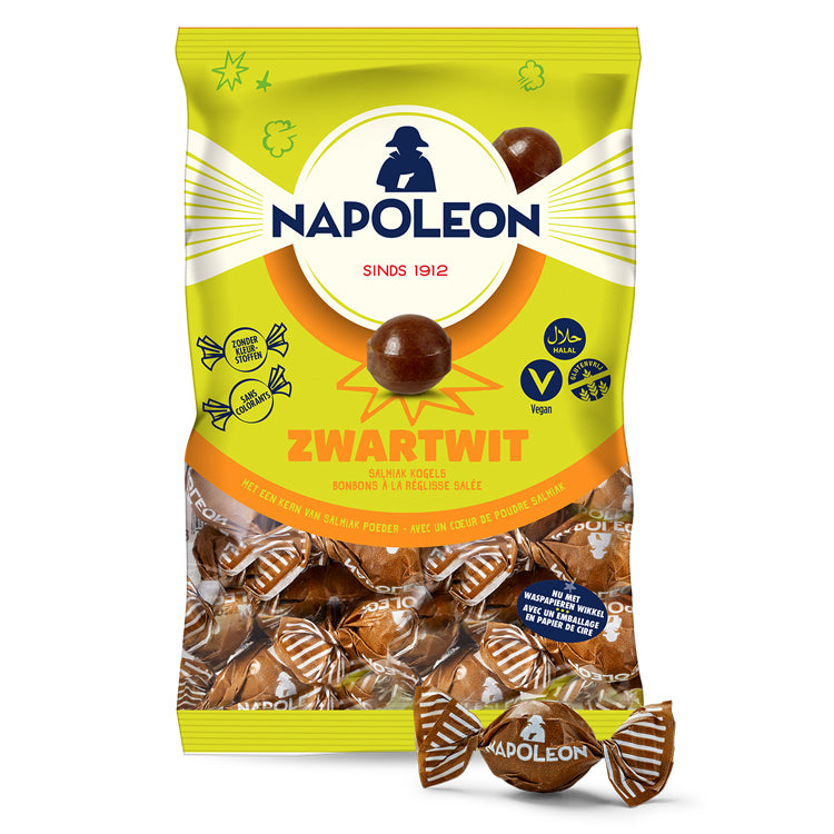 Napoleon Zwart Wit (Salmiak) Balls - 225g