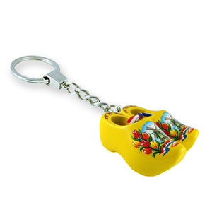 Keychain - Pair Wooden Shoes (Yellow) 4cm