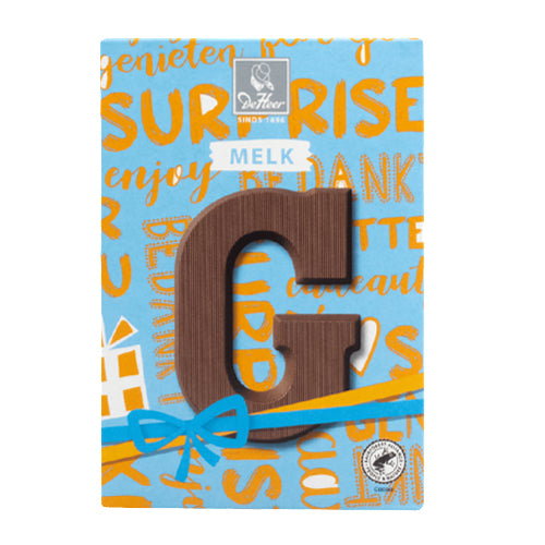 DeHeer Chocolate Letter 'G' Milk - 65gr.